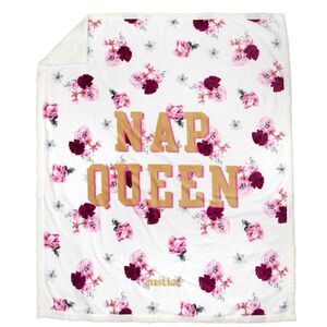 Justice Nap Queen Sherpa Throw Blanket
